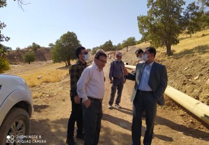 بازدید میدانی مدیر عامل شرکت گازاستان ایلام از پروژه گازرسانی به دو شهر باقیمانده استان