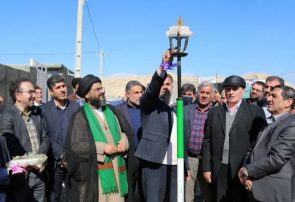مشعل گاز در روستای سرتنگ زعفرانی مهران روشن شد