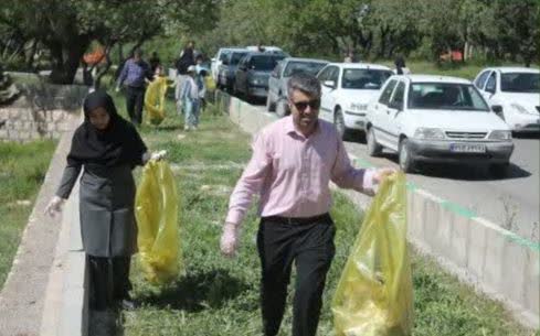 اجرای برنامه کمپین بی زباله در ایلام