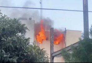 آتش سوزی طبقه پنجم شهرداری ایلام به دلیل اتصال برق